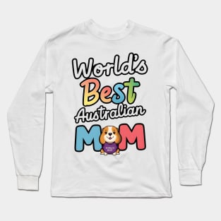 Mini Australian Shepherd Gifts World's Best Aussie Mom Long Sleeve T-Shirt